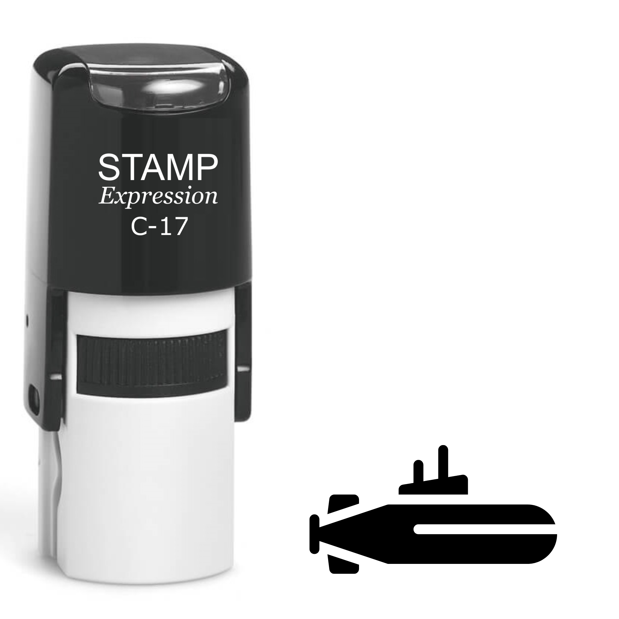 Submarine silhouette Self Inking Rubber Stamp (SH-64720)
