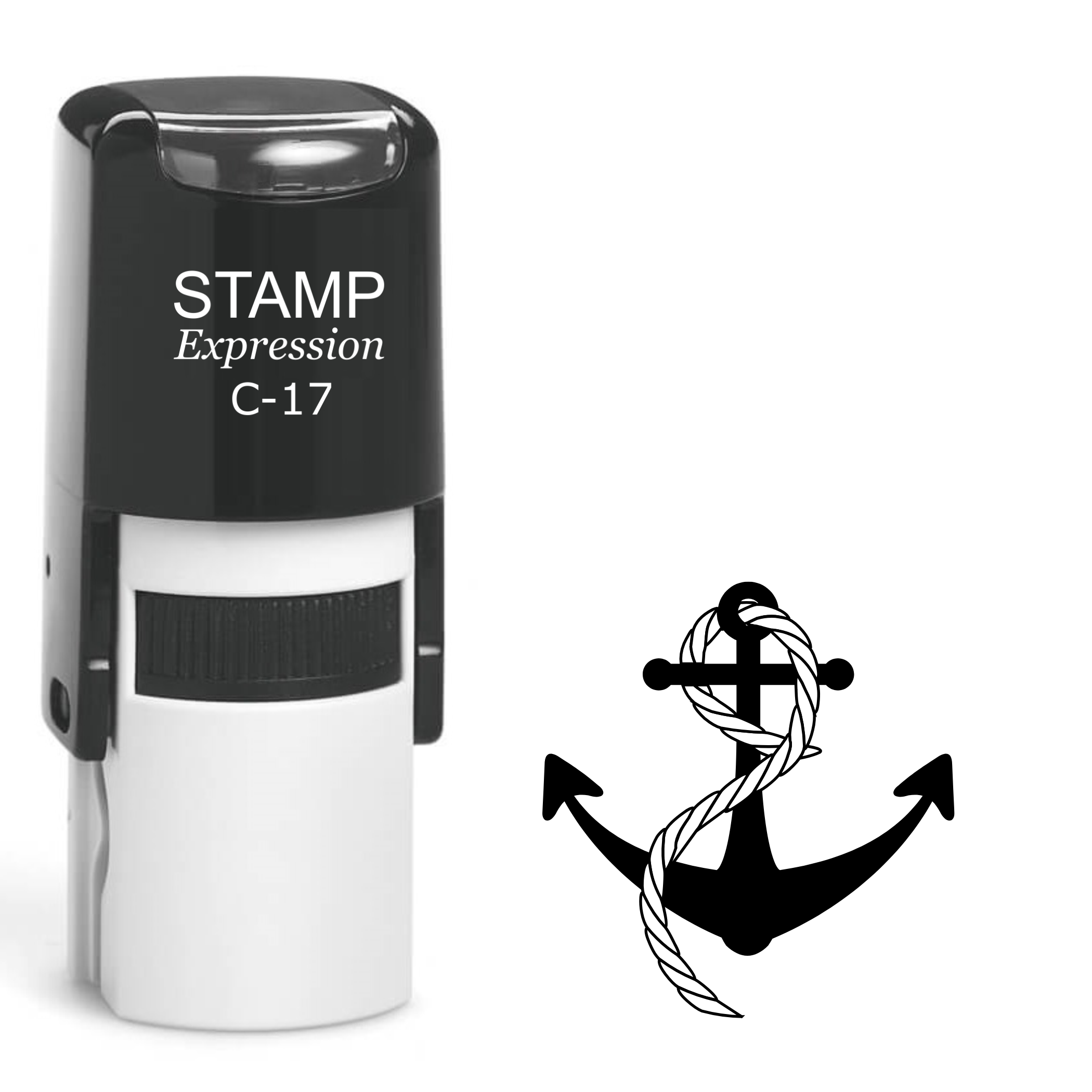 Anchor with a rope Self Inking Rubber Stamp (SH-64725)