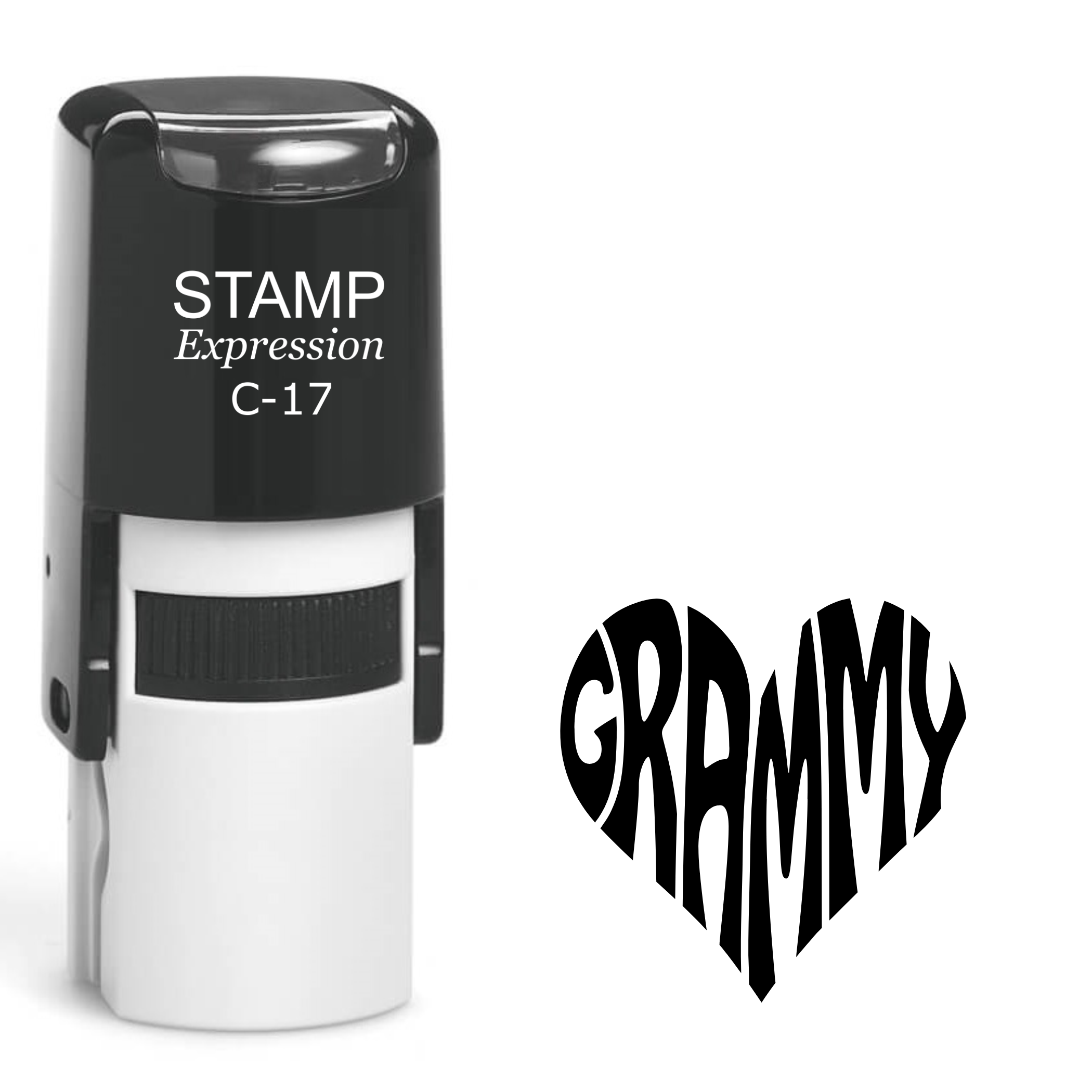 Grammy heart text Self Inking Rubber Stamp (SH-64730)