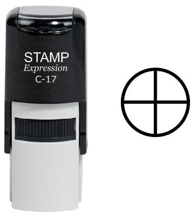 Crosshair Target Self Inking Rubber Stamp (SH-6651)