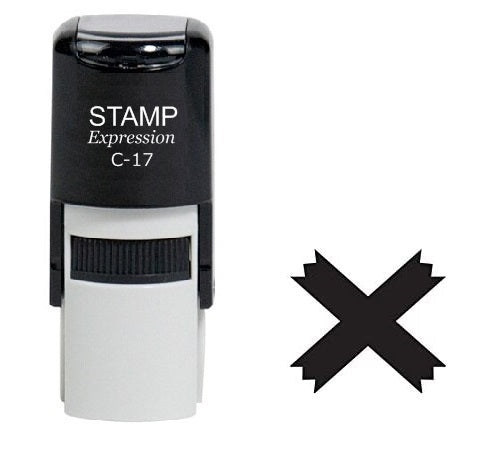 Designed X-Mark Self Inking Rubber Stamp (SH-6928)