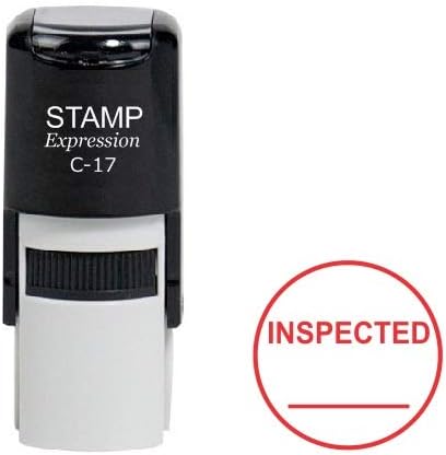 Inspected with Line Round Office Self Inking Rubber Stamp (SH-6968)