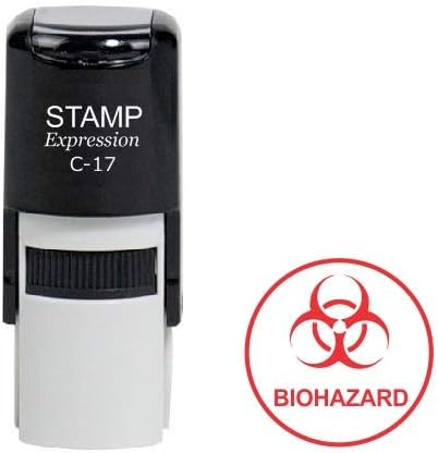 Biohazard Round Office Self Inking Rubber Stamp (SH-6973)