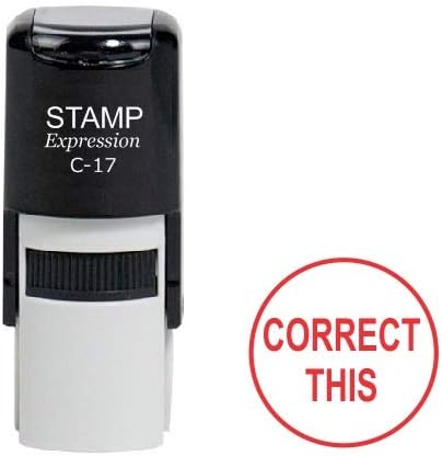 Correct This Teacher Round Office Self Inking Rubber Stamp