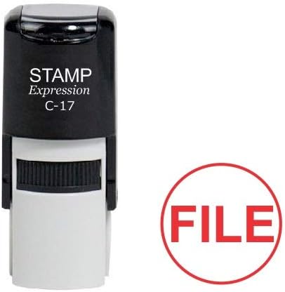 File Round Office Self Inking Rubber Stamp (SH-6990)