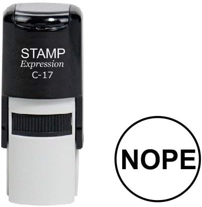 Nope Round Office Self Inking Rubber Stamp (SH-6994)