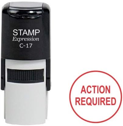 Action Required Round Office Self Inking Rubber Stamp (SH-6995)
