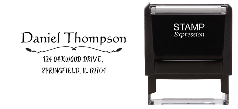 Rustic ThompsonSelf-Inking Custom Rubber Stamp Personalized Return Address Stamp With Name and Address Self-Inking Custom Rubber Stamp | Personalized Return Address Stamp | Name & Address Customizable (70861)