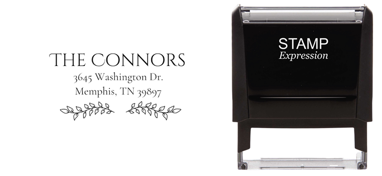 ConnorsSelf-Inking Custom Rubber Stamp Personalized Return Address Stamp With Name and Address Self-Inking Custom Rubber Stamp | Personalized Return Address Stamp | Name & Address Customizable (70901)