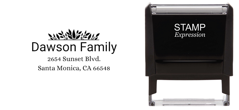 Dawson FamilySelf-Inking Custom Rubber Stamp Personalized Return Address Stamp With Name and Address Self-Inking Custom Rubber Stamp | Personalized Return Address Stamp | Name & Address Customizable (70906)