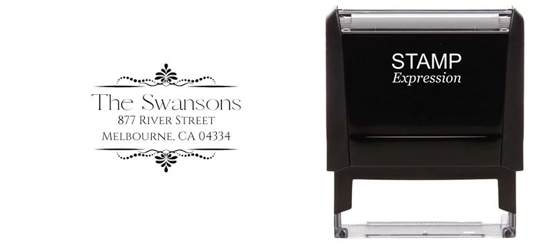 The SwansonsSelf-Inking Custom Rubber Stamp Personalized Return Address Stamp With Name and Address Self-Inking Custom Rubber Stamp | Personalized Return Address Stamp | Name & Address Customizable (70911)
