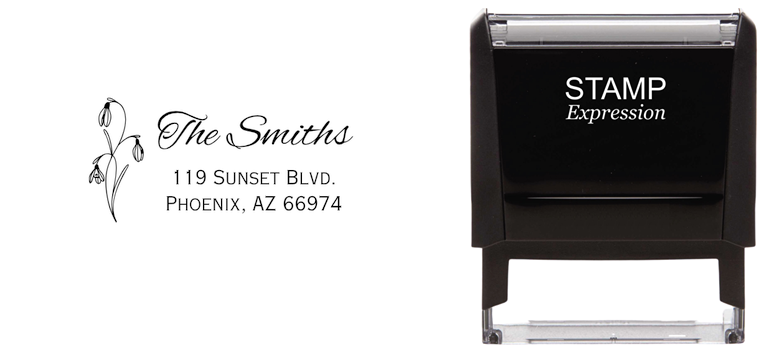 Spring Flower The SmithsSelf-Inking Custom Rubber Stamp Personalized Return Address Stamp With Name and Address Self-Inking Custom Rubber Stamp | Personalized Return Address Stamp | Name & Address Customizable (70946)