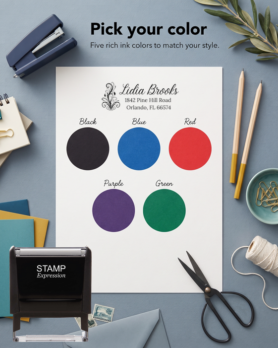 Lidia BrooksSelf-Inking Custom Rubber Stamp Personalized Return Address Stamp With Name and Address Self-Inking Custom Rubber Stamp | Personalized Return Address Stamp | Name & Address Customizable (70959)