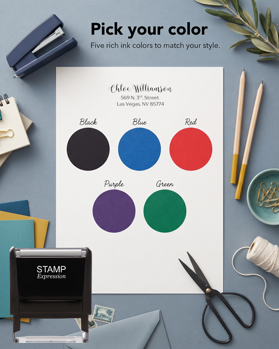 Chloe WilliamsonSelf-Inking Custom Rubber Stamp Personalized Return Address Stamp With Name and Address Self-Inking Custom Rubber Stamp | Personalized Return Address Stamp | Name & Address Customizable (70979)
