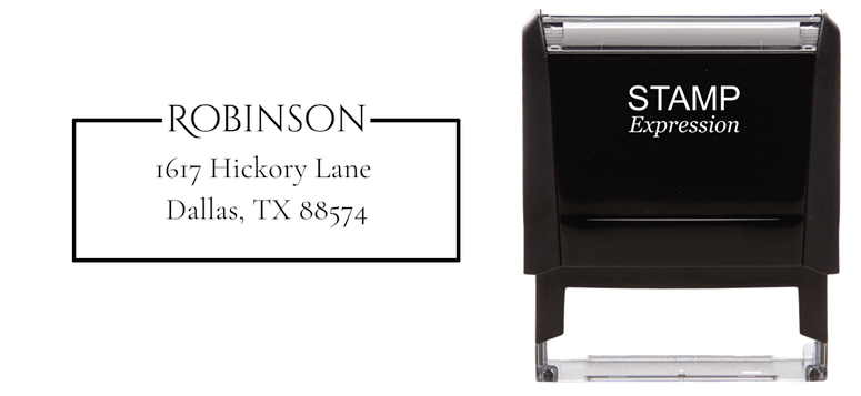 Robinson with Bold BorderSelf-Inking Custom Rubber Stamp Personalized Return Address Stamp With Name and Address Self-Inking Custom Rubber Stamp | Personalized Return Address Stamp | Name & Address Customizable (70993)
