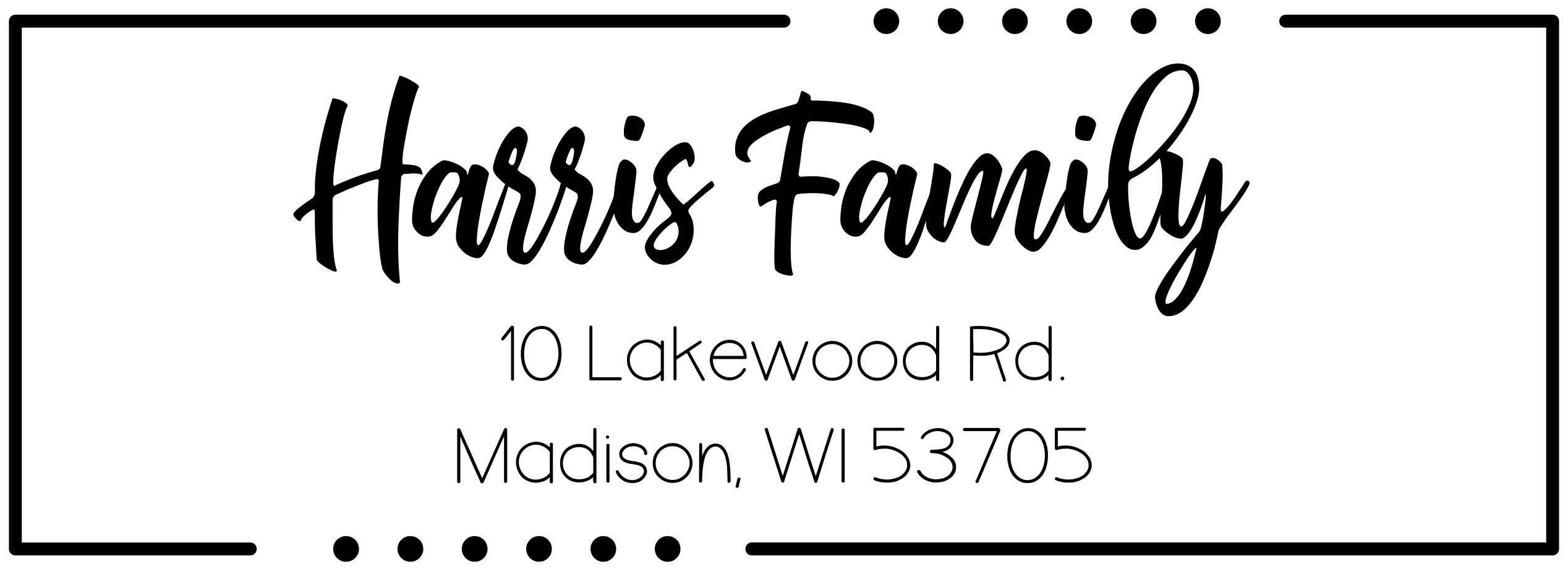 Custom Rectangular Self Inking Return Address Stamp Personalized With Lines Of Text (SE-70995)