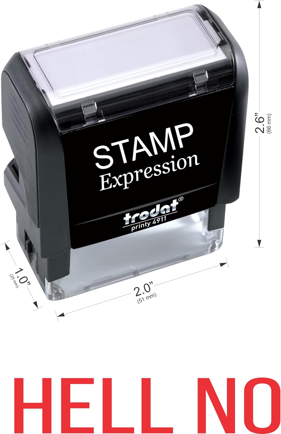 Hell NO Self Inking Rubber Stamp (SH-80033)