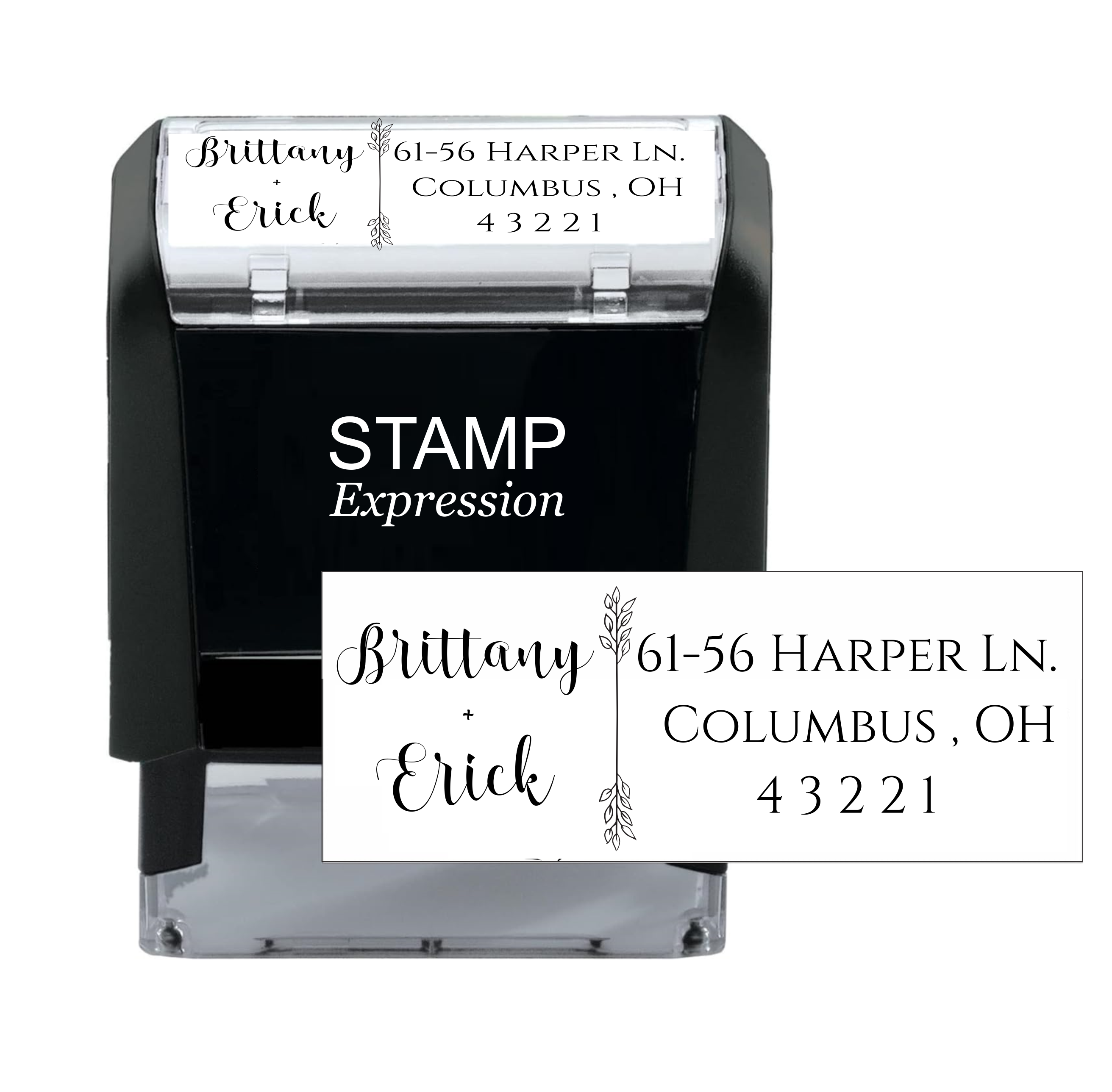 Custom Rectangular Self Inking Return Address Stamp Personalized With Lines Of Text (SE-71003)