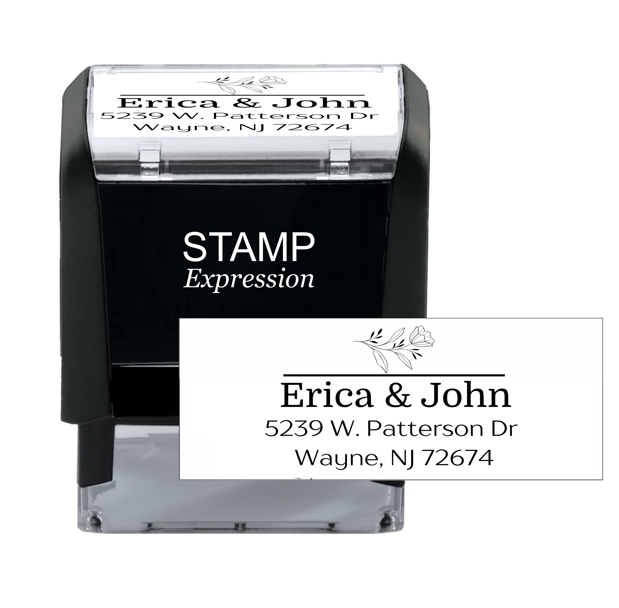 Custom Rectangular Self Inking Return Address Stamp Personalized With Lines Of Text (SE-71004)