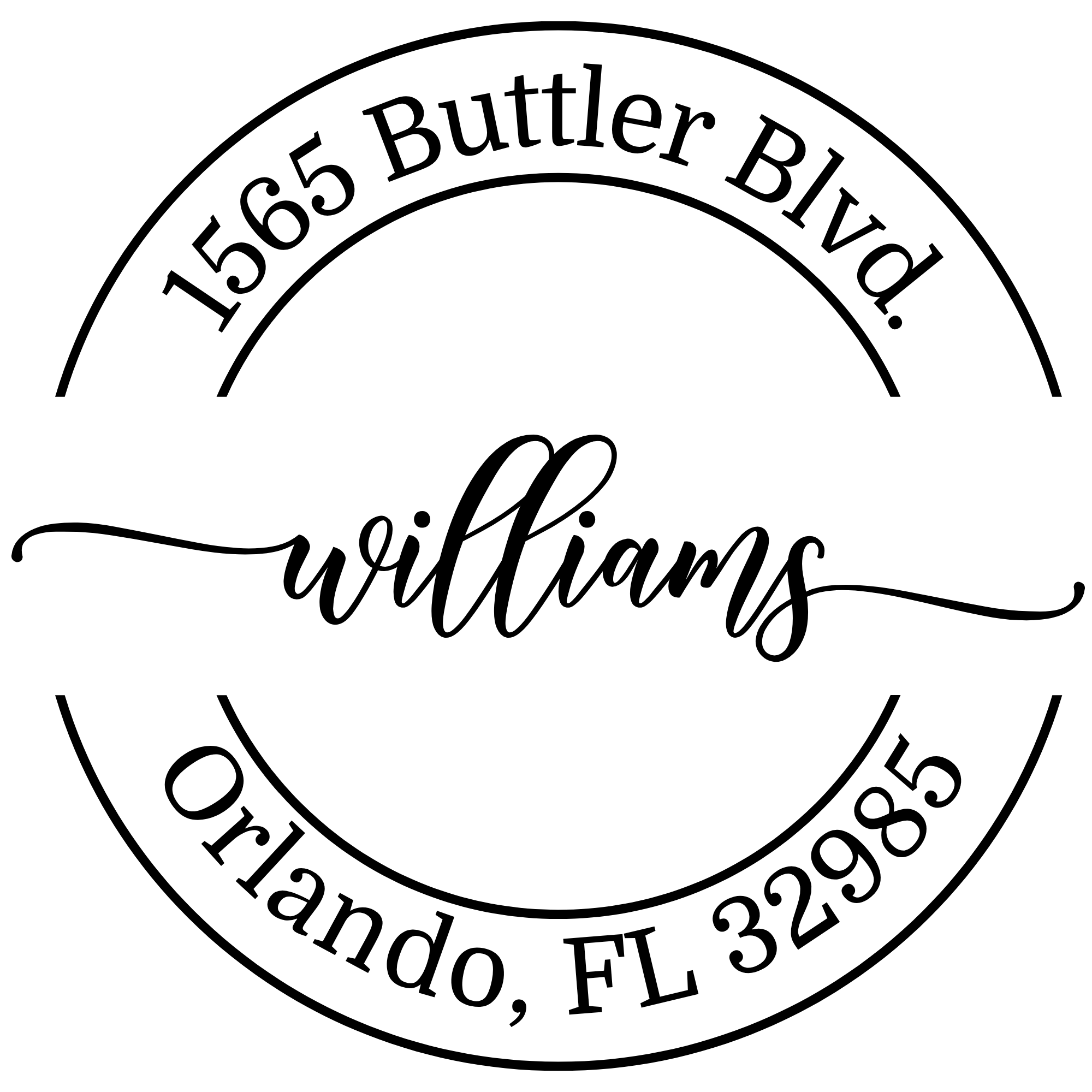 Williams Return Address Stamp