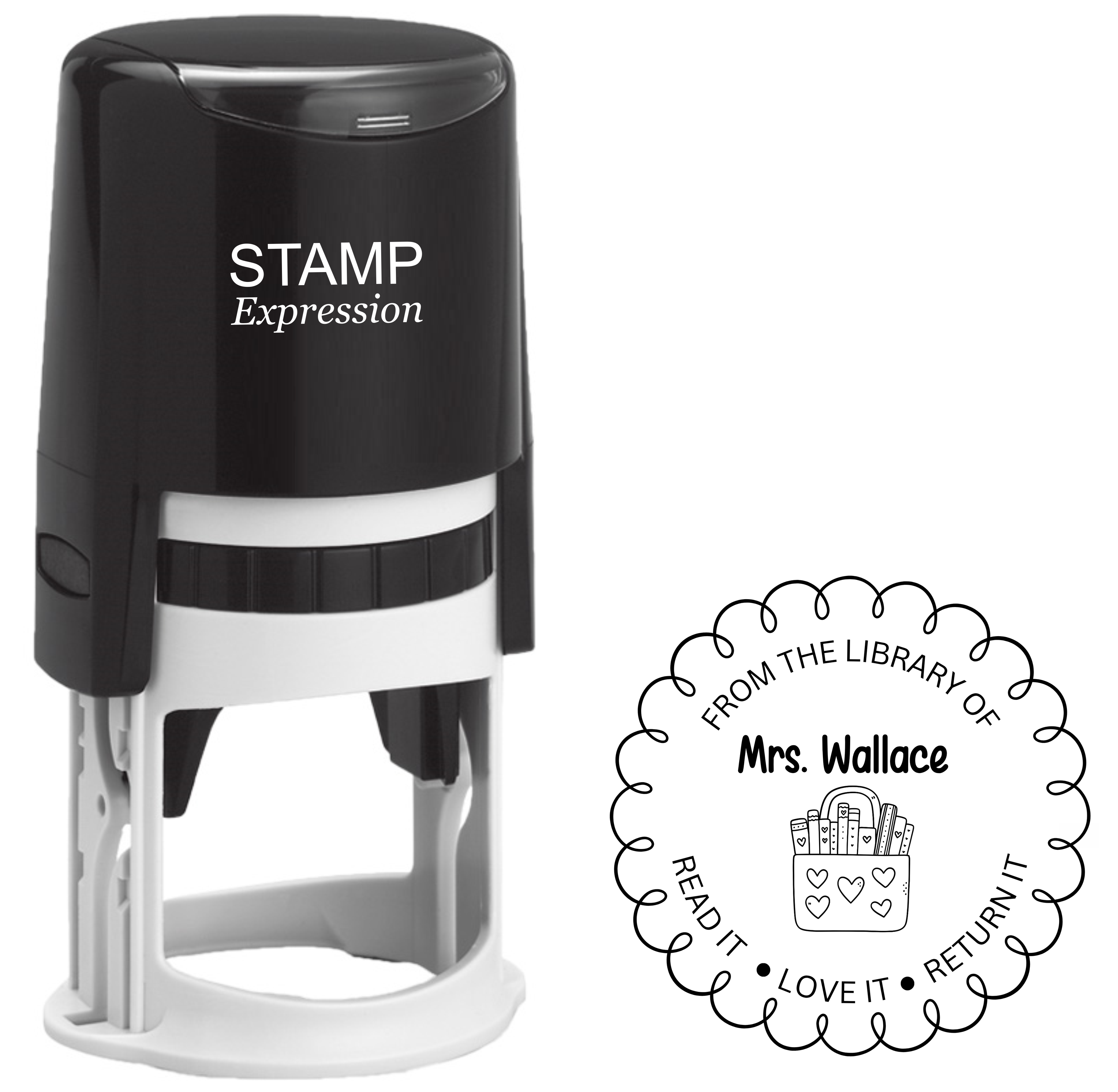Wallace From The Library of Book Stamp