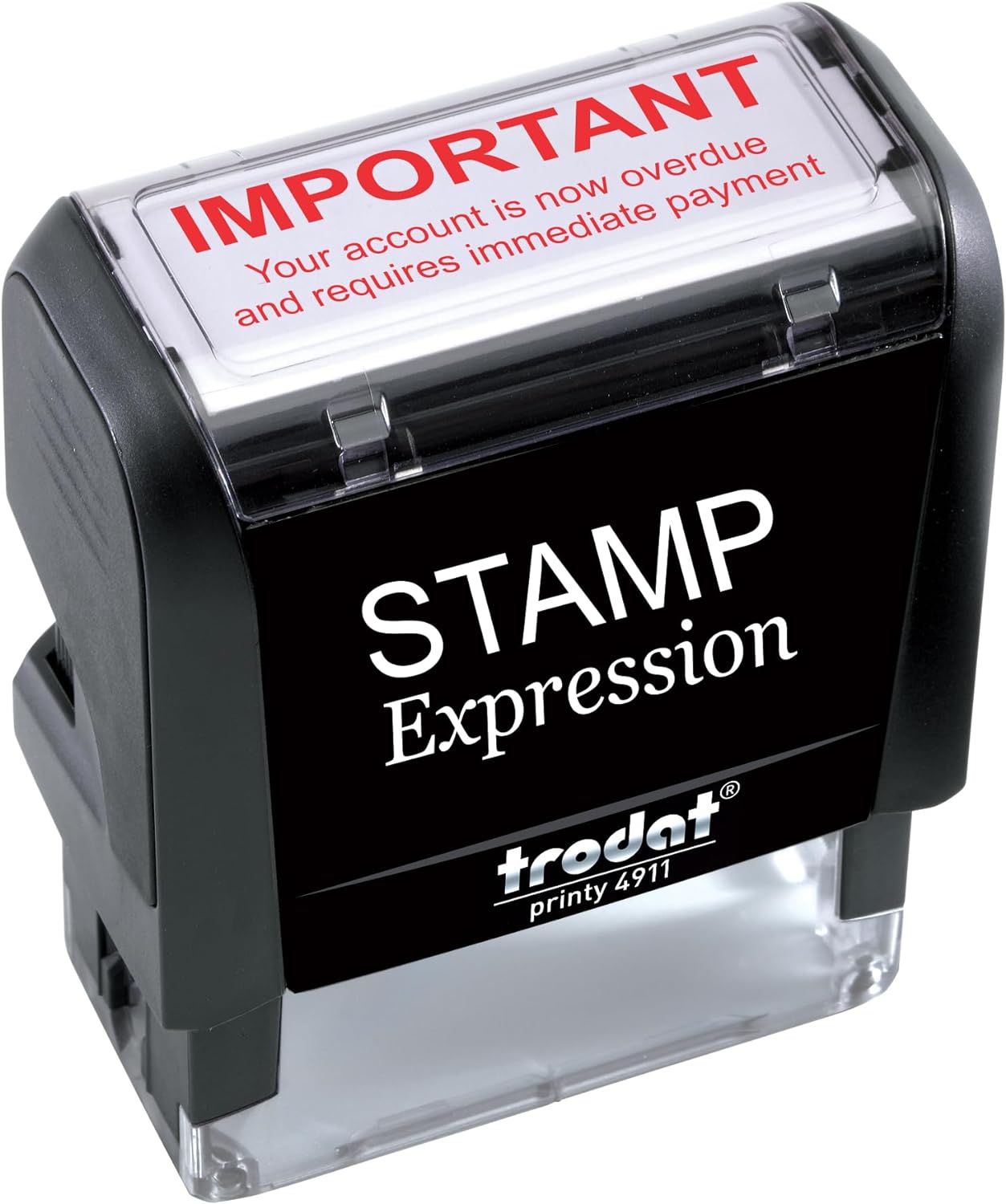 Important! Your Account is Now Overdue and Requires Immediate Attention Office Self Inking Rubber Past Due Stamp (SH-5974)