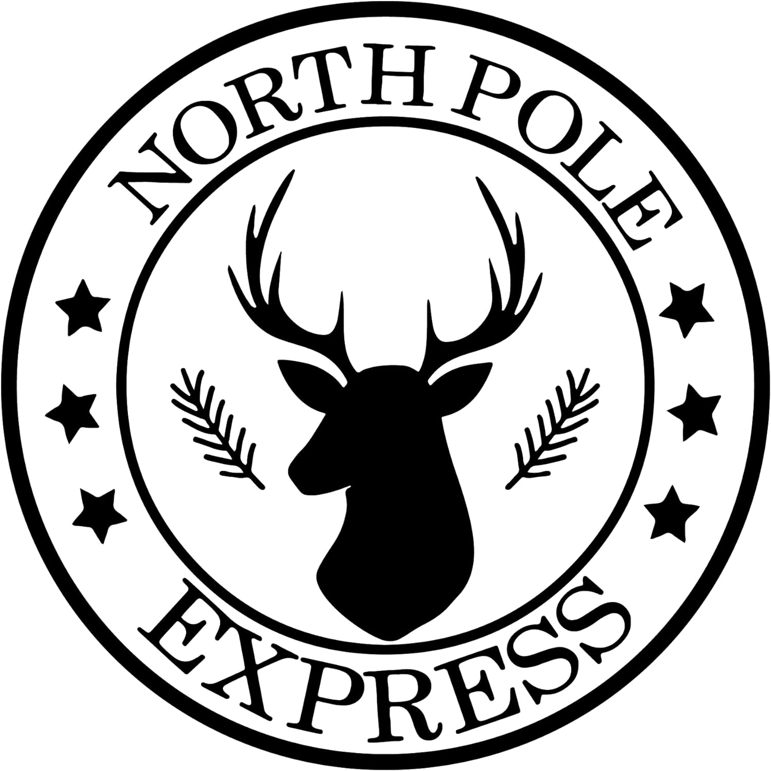 North Pole Express Reindeer Christmas Stamp (SH-76249)