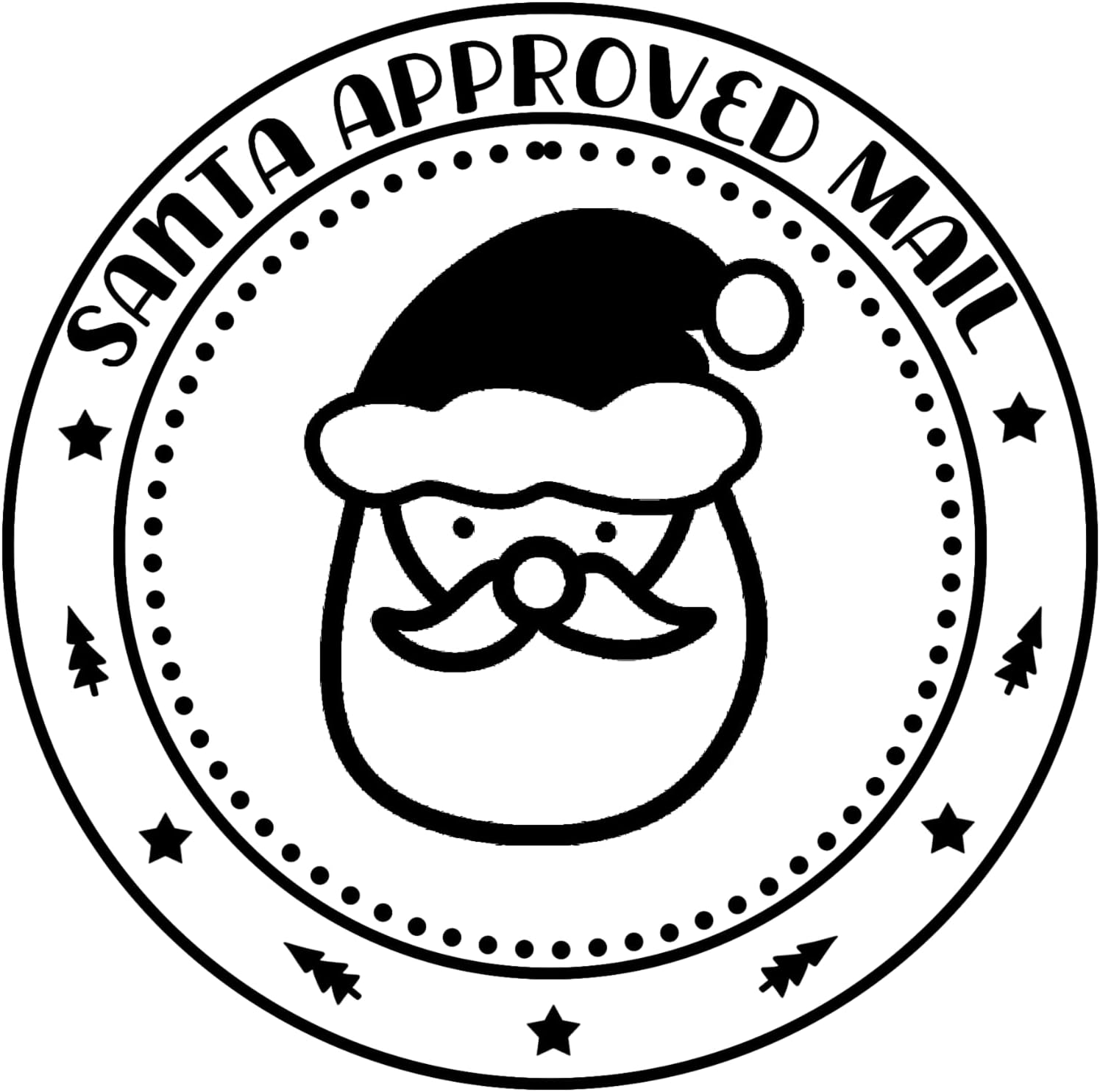 Santa Approved Mail Christmas Stamp (SH-76248)