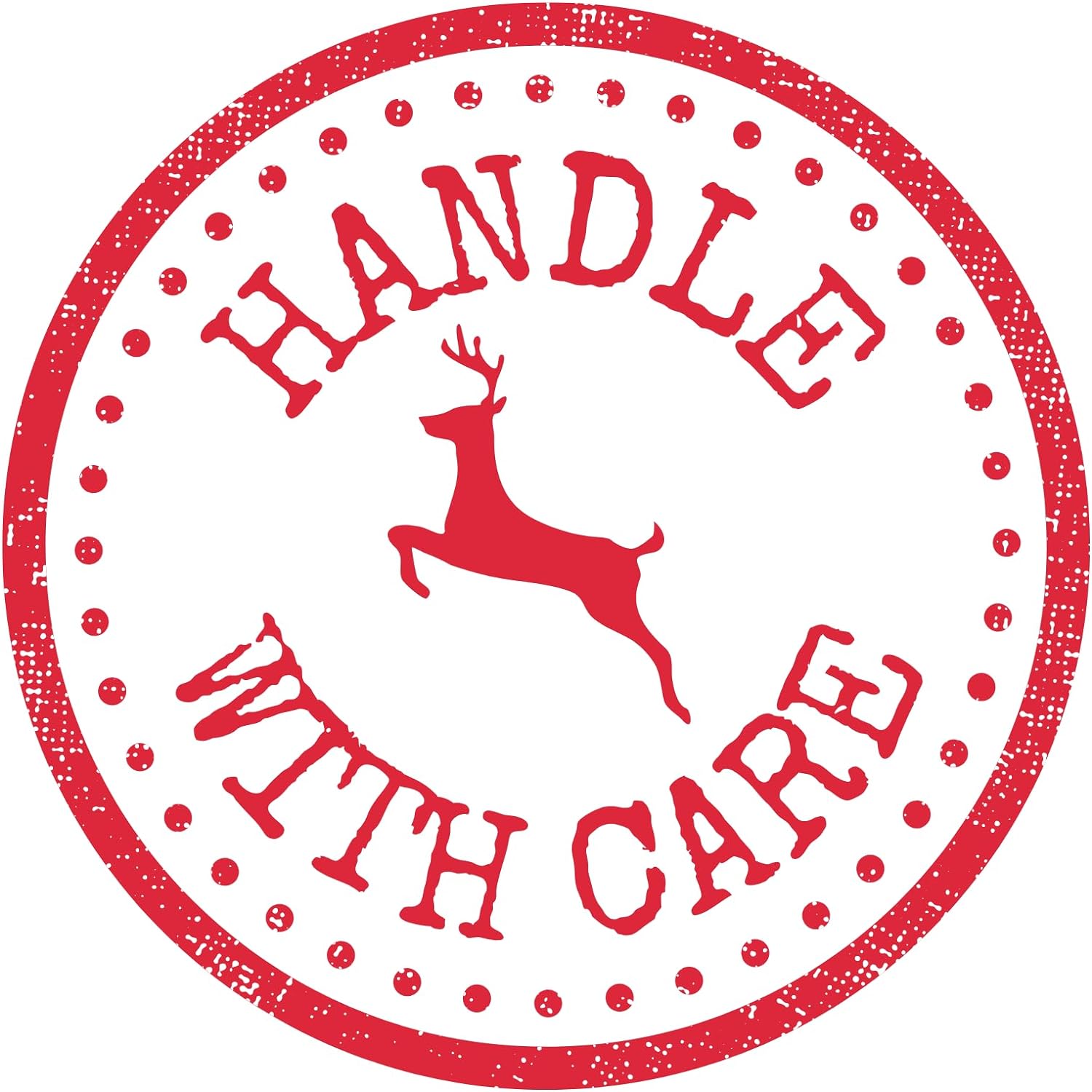 Handle with Care Reindeer Christmas Stamp (SH-76254)