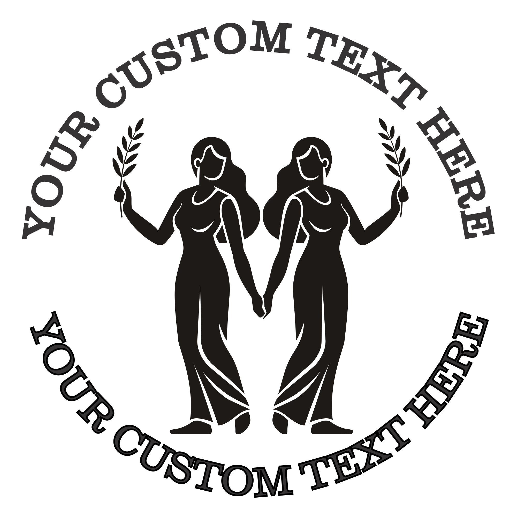 Gemini Zodiac Sign Custom Self Inking Rubber Stamp. Perfect When Used As a Return Address Stamp (SH-76341)