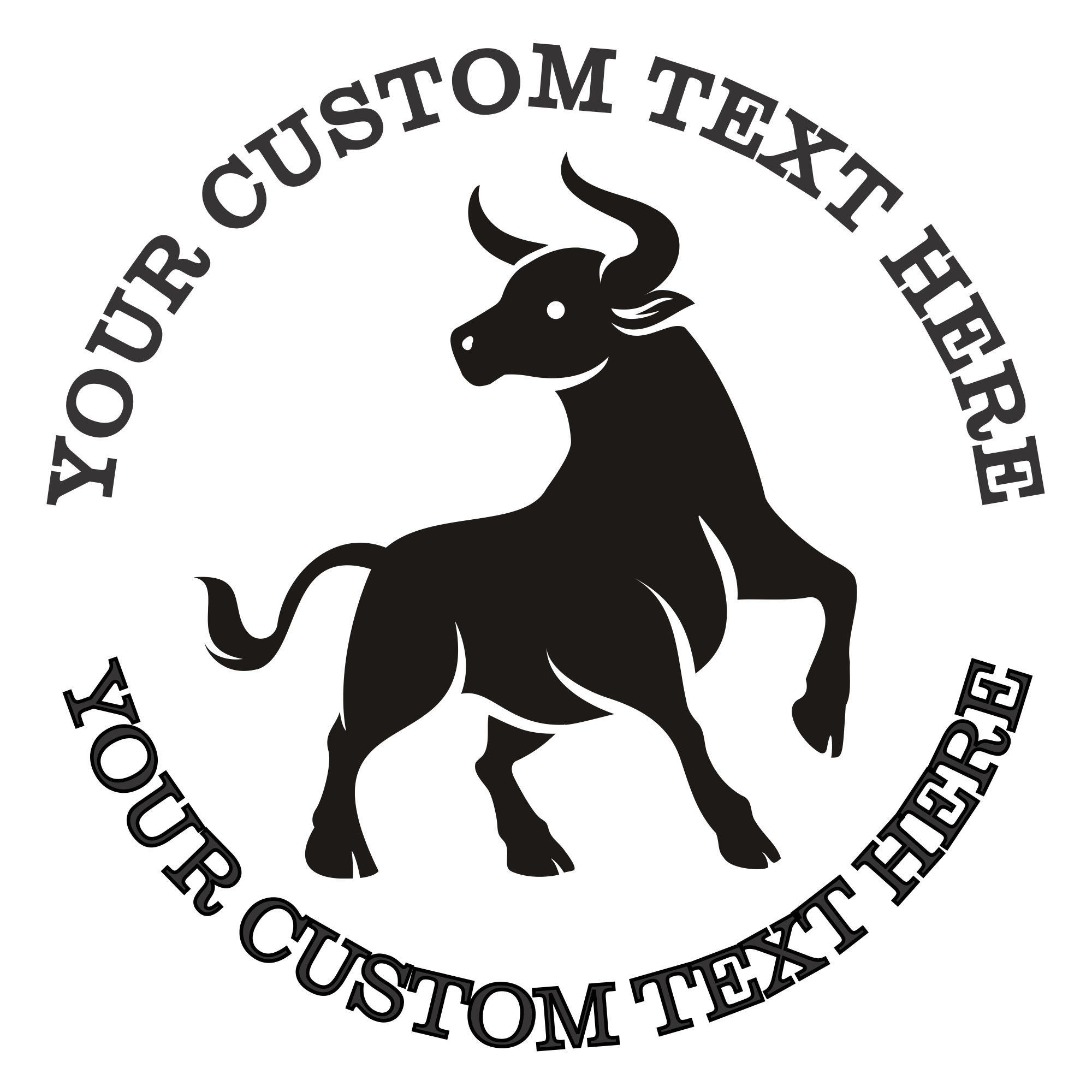 Taurus Zodiac Sign Custom Self Inking Rubber Stamp. Perfect When Used As a Return Address Stamp (SH-76344)