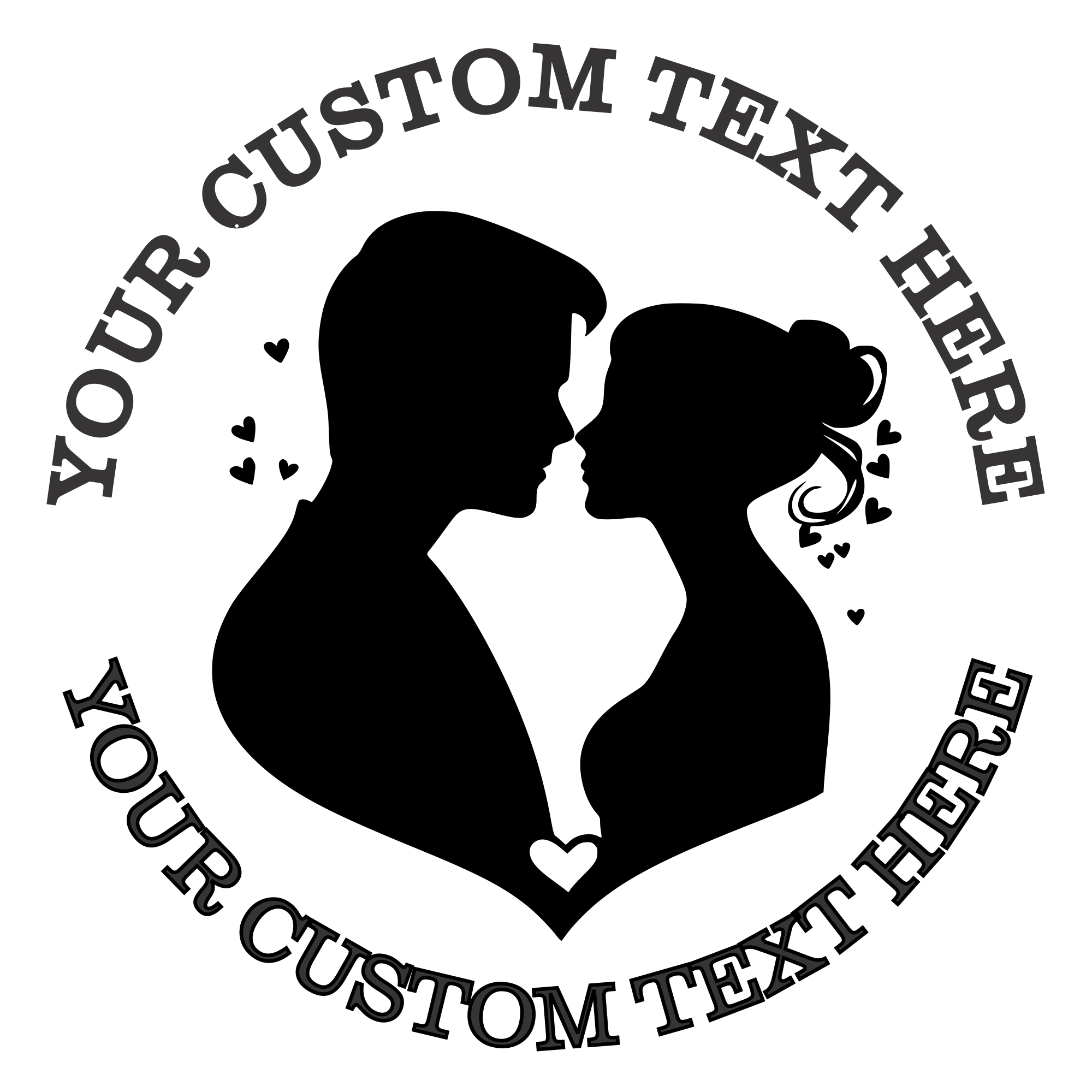 In Love Custom Self Inking Rubber STamp. Perfect For Return Address Stamps For Wedding Invitations and Engagements. (SH-76360)