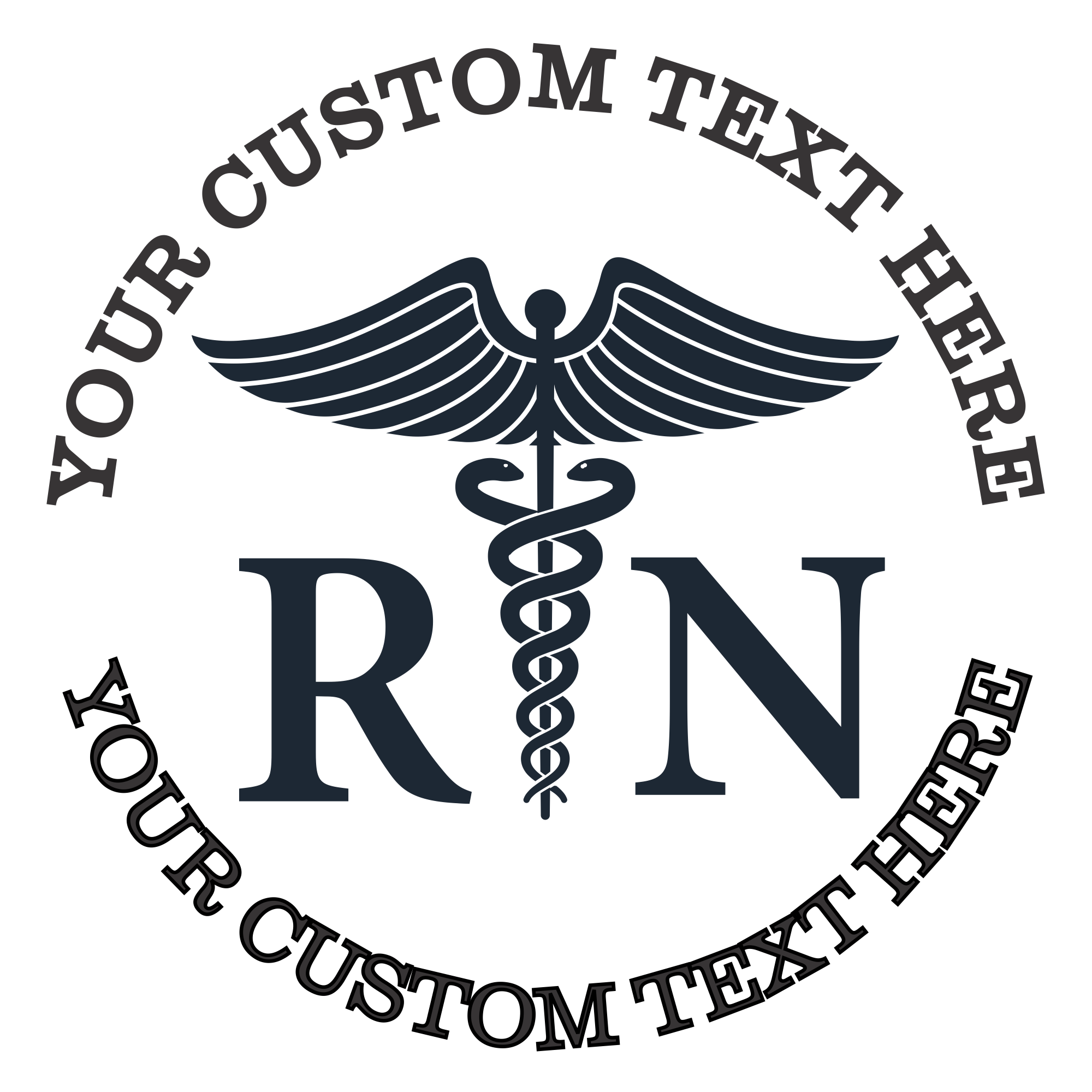 Registered Nurse RN Custom Slef Inking Rubber Stamp. Personalized Teacher Address Stamp with Lines of Text (SH-76368)