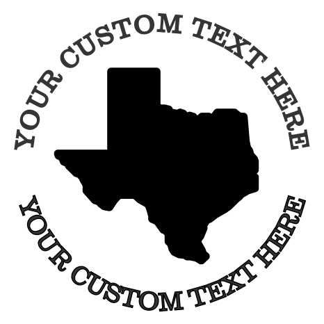 Texas State Shape Custom Stamp - Self Inking. Personalized Address Stamp with Lines of Text (SH-76377)