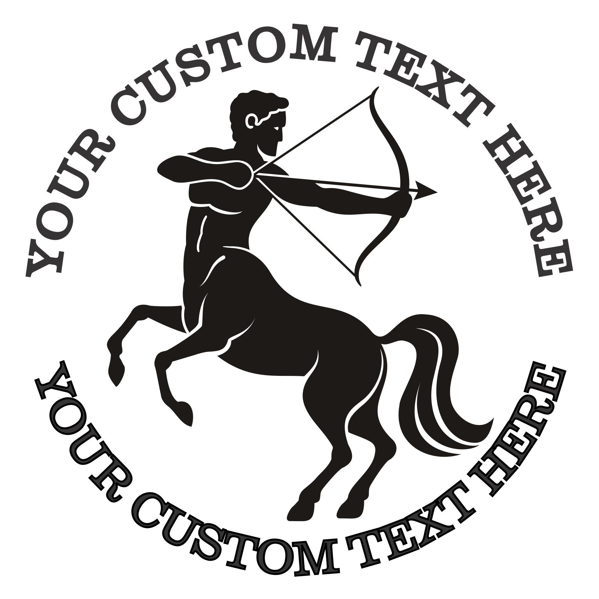 Sagittarius Zodiac Sign Custom Self Inking Rubber Stamp. Perfect When Used As a Return Address Stamp (SH-76379)