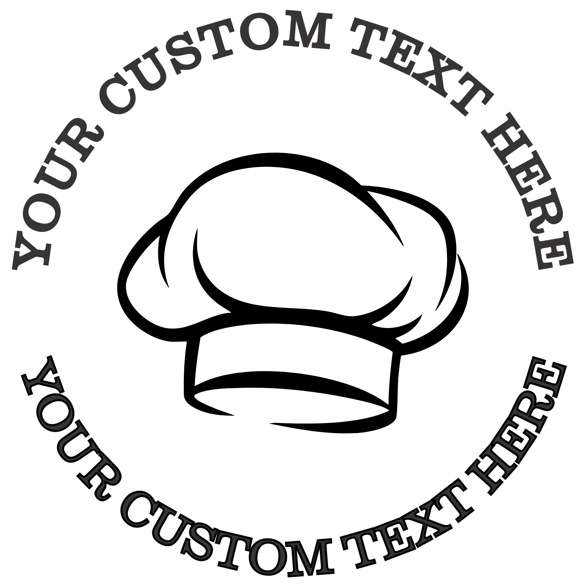 Chef's Hat Cooking  Self-Inking Custom Rubber Stamp | Personalized Return Address Stamp | Name & Address Customizable | 1.6" In Diameter Self Inking Rubber Stamp (SH-76682)