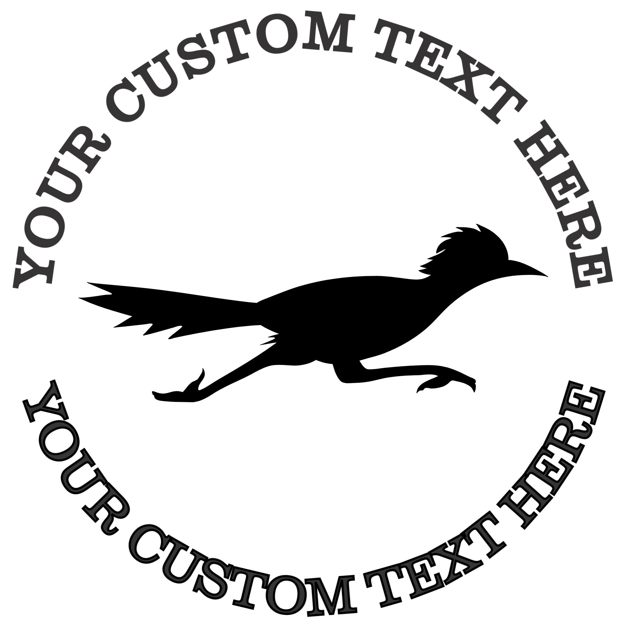 Roadrunner  Self-Inking Custom Rubber Stamp | Personalized Return Address Stamp | Name & Address Customizable | 1.6" In Diameter Self Inking Rubber Stamp (SH-76711)