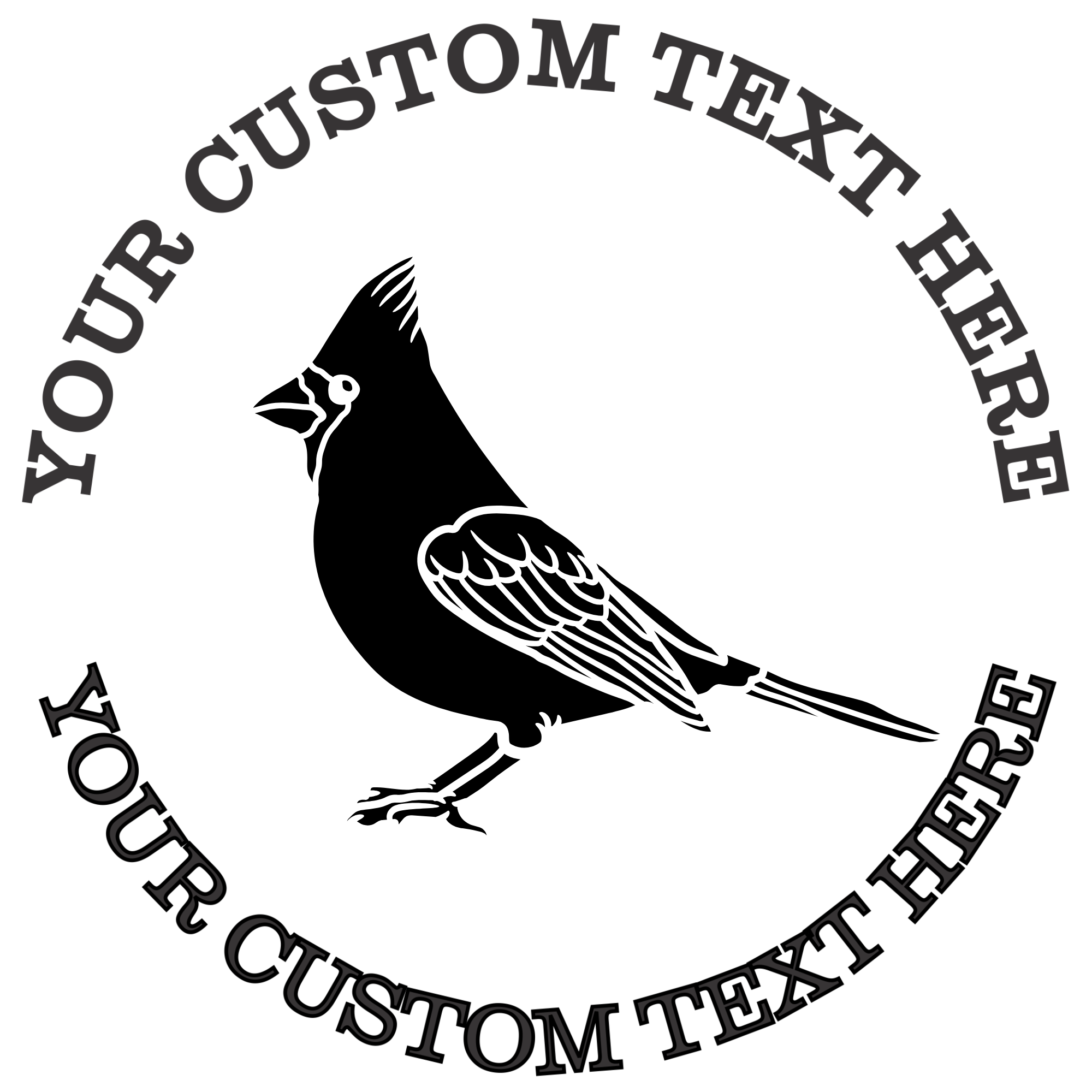 Red Robin Bird  Self-Inking Custom Rubber Stamp | Personalized Return Address Stamp | Name & Address Customizable | 1.6" In Diameter Self Inking Rubber Stamp (SH-76754)