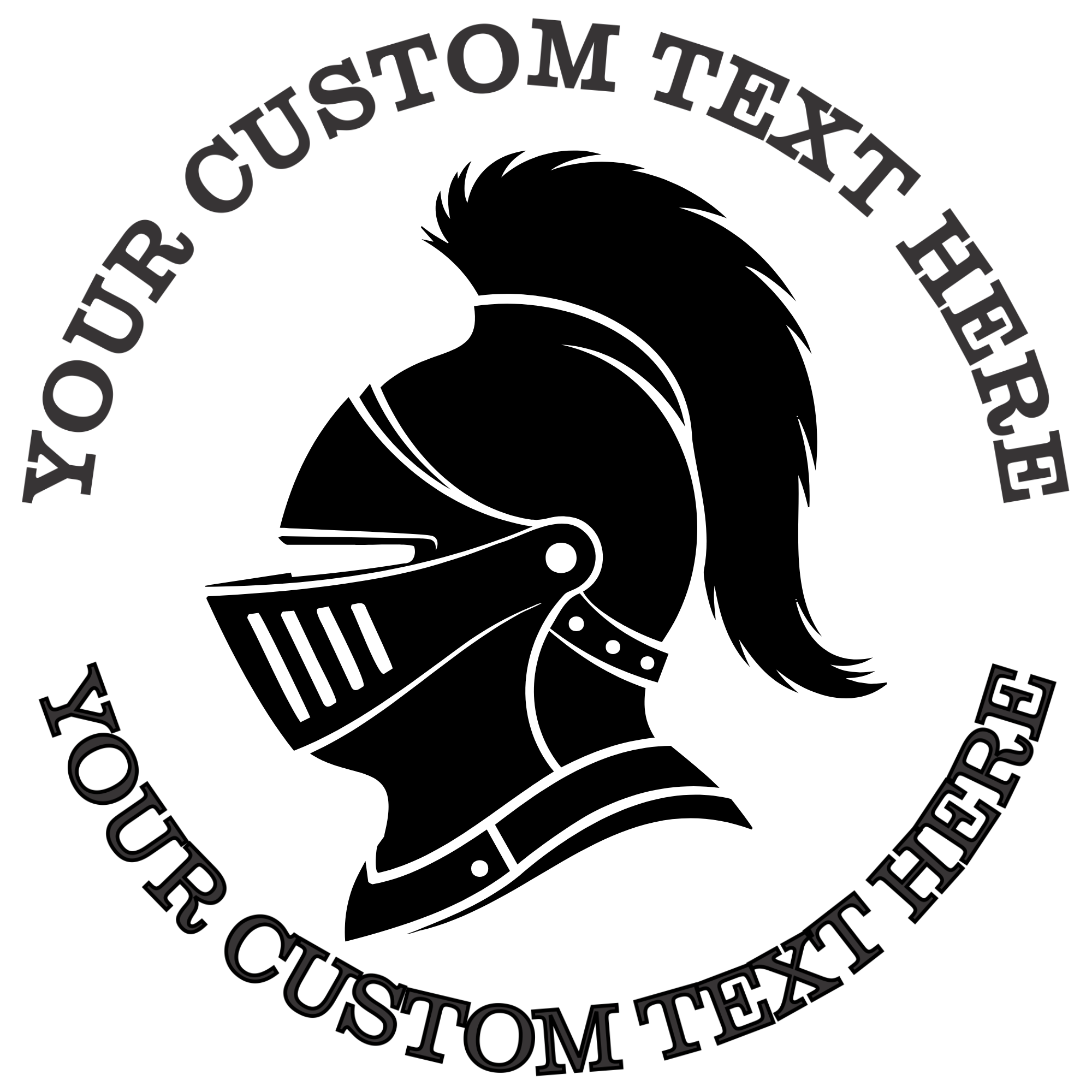 Knight's Helmet  Self-Inking Custom Rubber Stamp | Personalized Return Address Stamp | Name & Address Customizable | 1.6" In Diameter Self Inking Rubber Stamp (SH-76789)