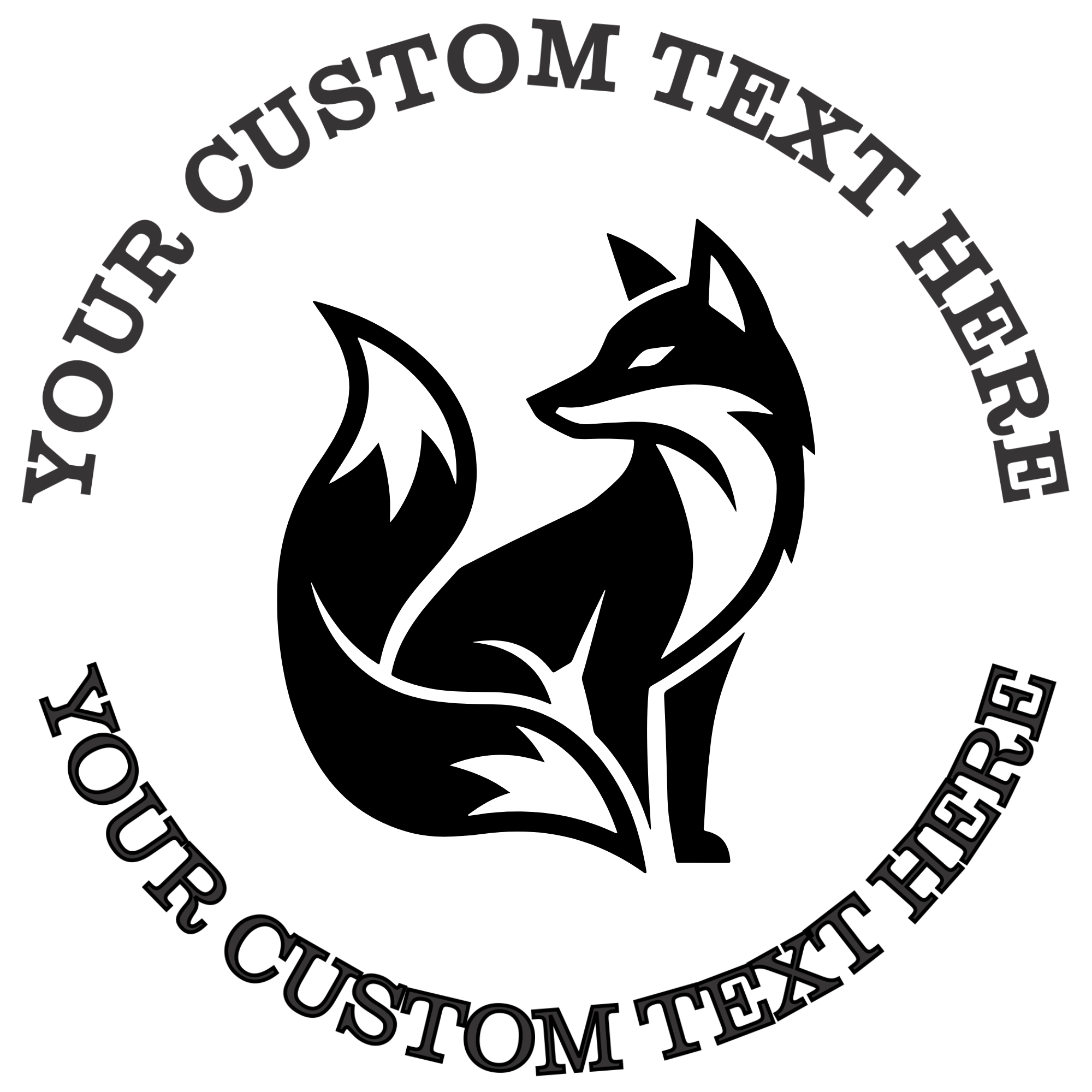 Cute Fox  Self-Inking Custom Rubber Stamp | Personalized Return Address Stamp | Name & Address Customizable | 1.6" In Diameter Self Inking Rubber Stamp (SH-76792)
