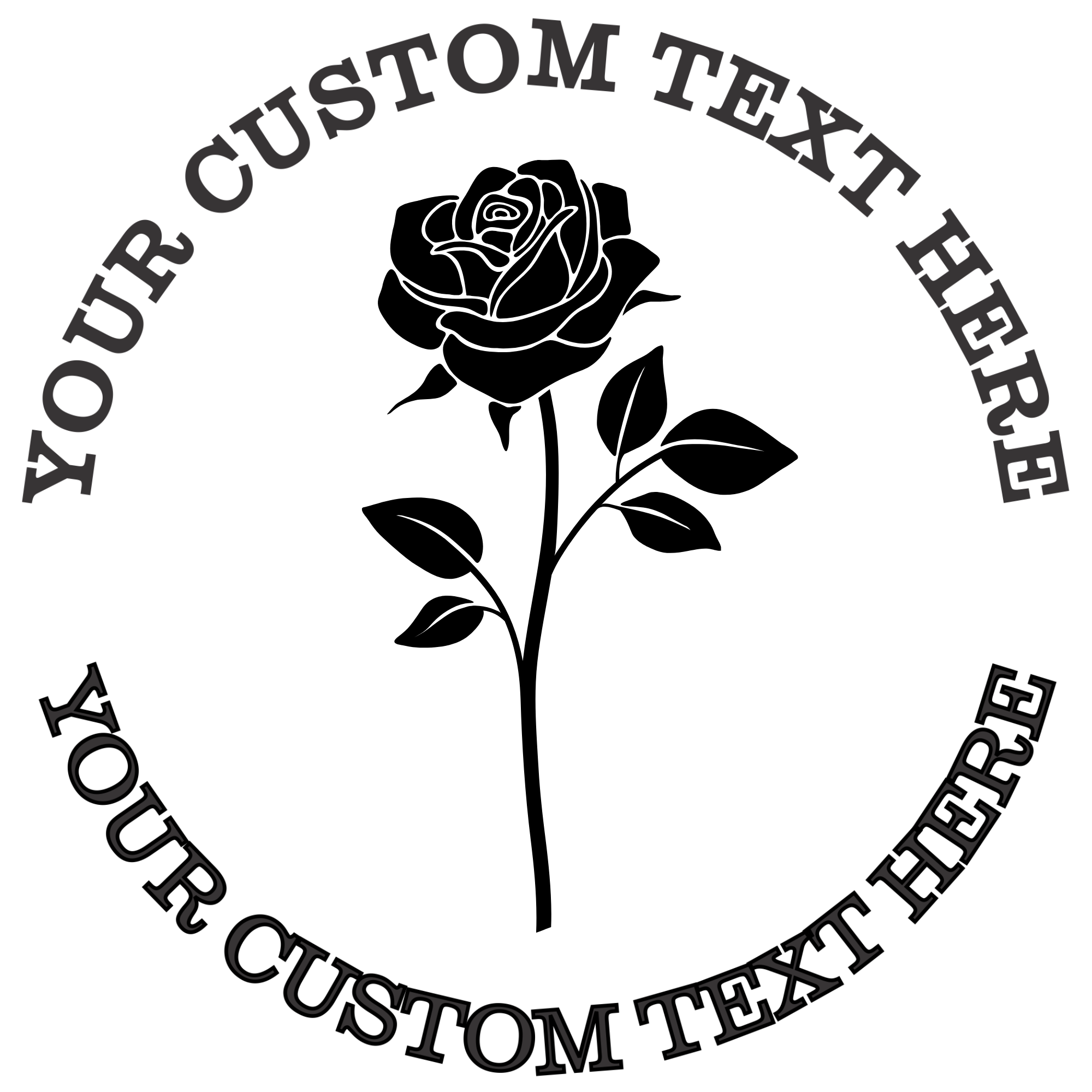 Beautiful Road with a Stem  Self-Inking Custom Rubber Stamp | Personalized Return Address Stamp | Name & Address Customizable | 1.6" In Diameter Self Inking Rubber Stamp (SH-76793)