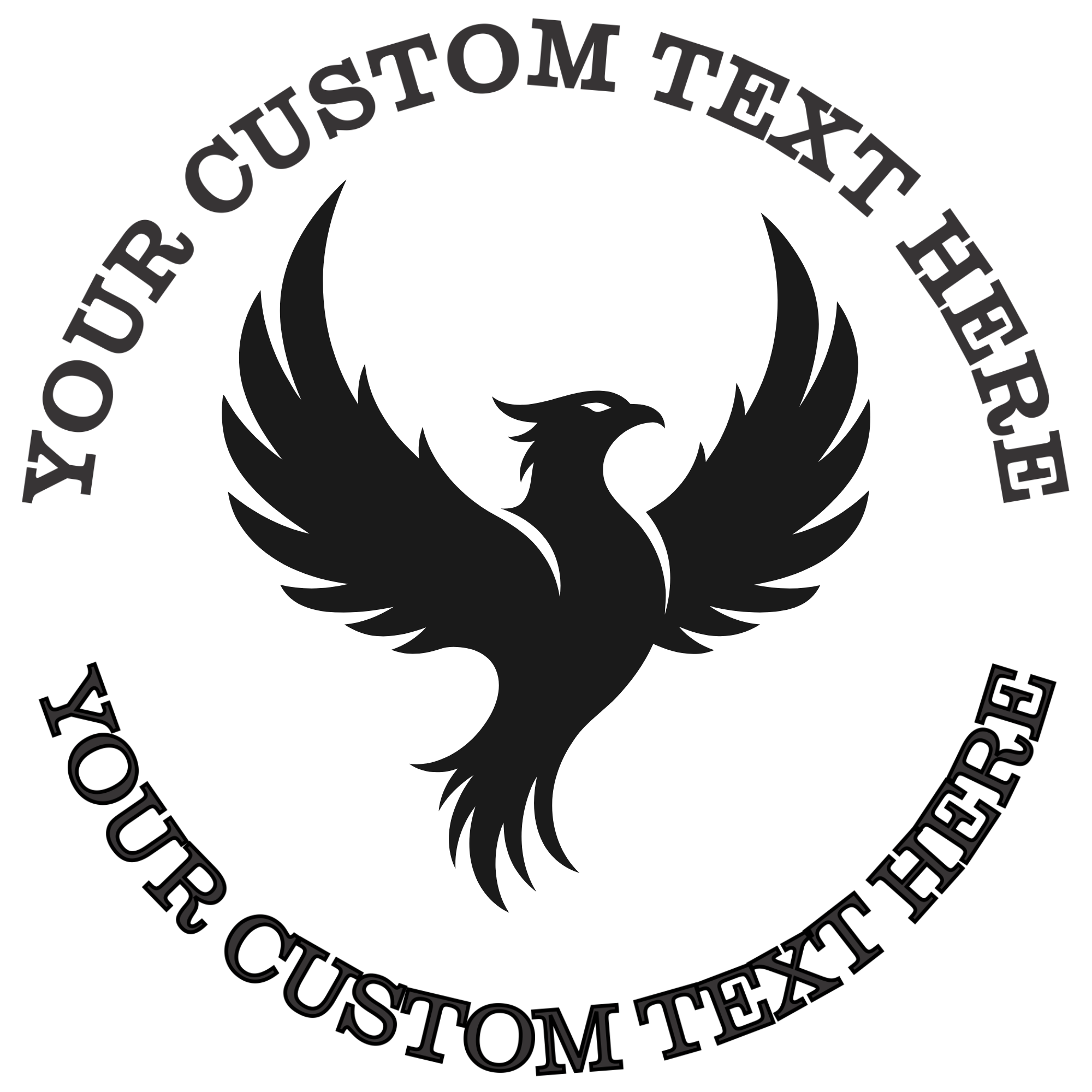 Flying Phoenix  Self-Inking Custom Rubber Stamp | Personalized Return Address Stamp | Name & Address Customizable | 1.6" In Diameter Self Inking Rubber Stamp (SH-76796)