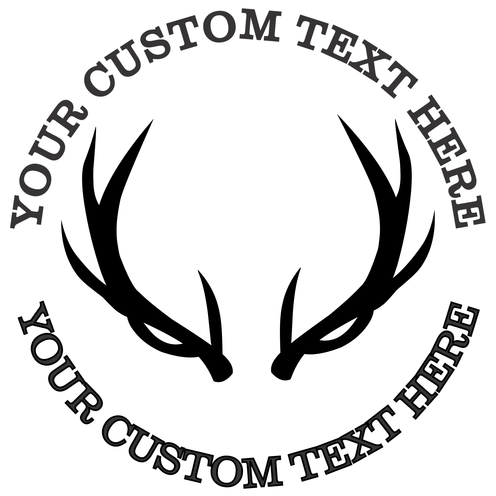Antlers  Self-Inking Custom Rubber Stamp | Personalized Return Address Stamp | Name & Address Customizable | 1.6" In Diameter Self Inking Rubber Stamp (SH-76799)