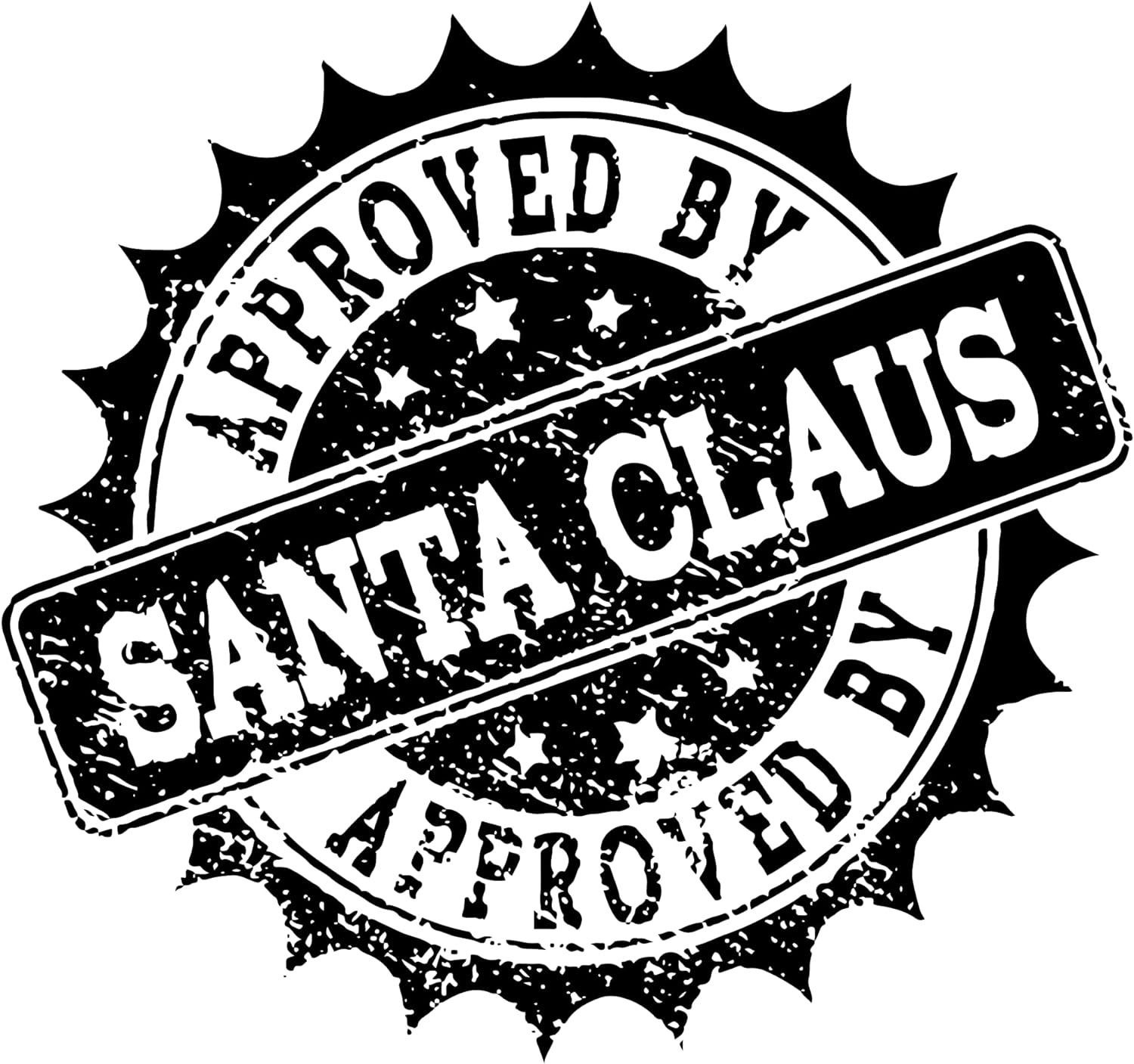 Approved by Santa Claus Rustic Christmas Stamp (SH-76250)