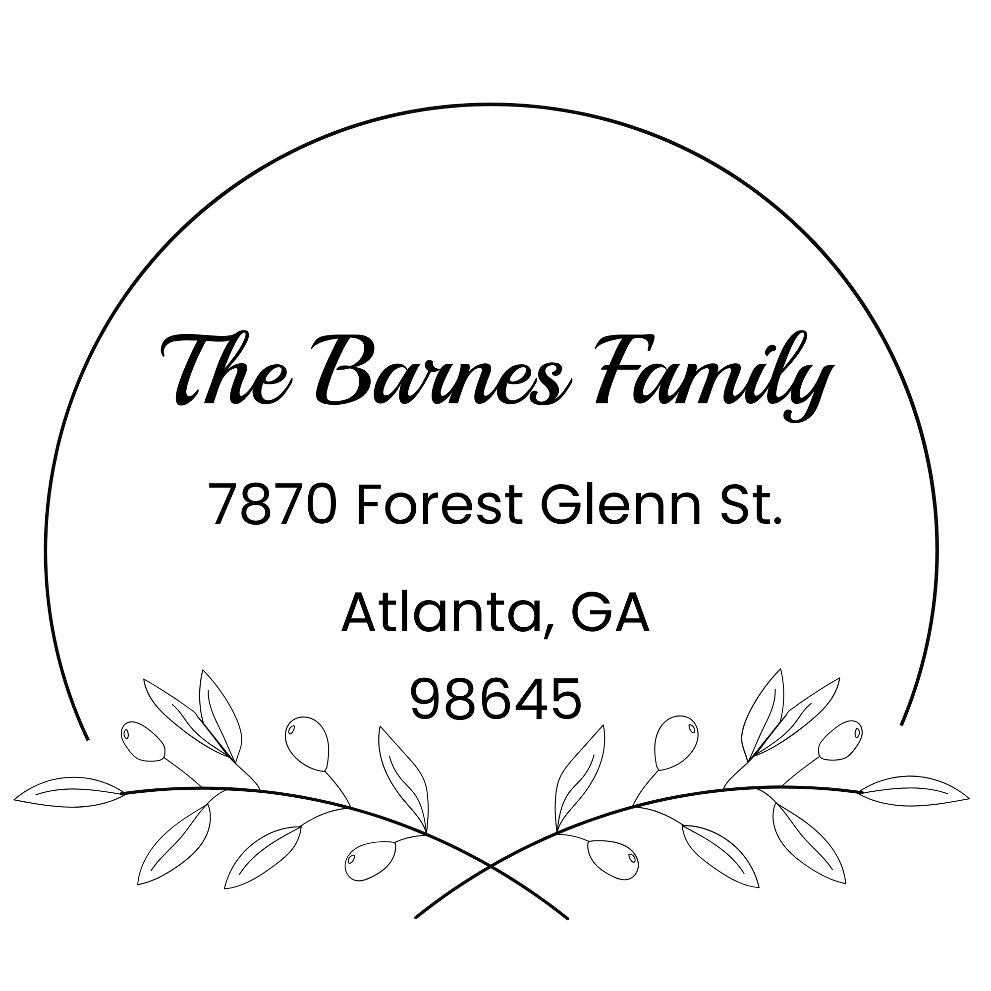 Barnes Return Address Stamp