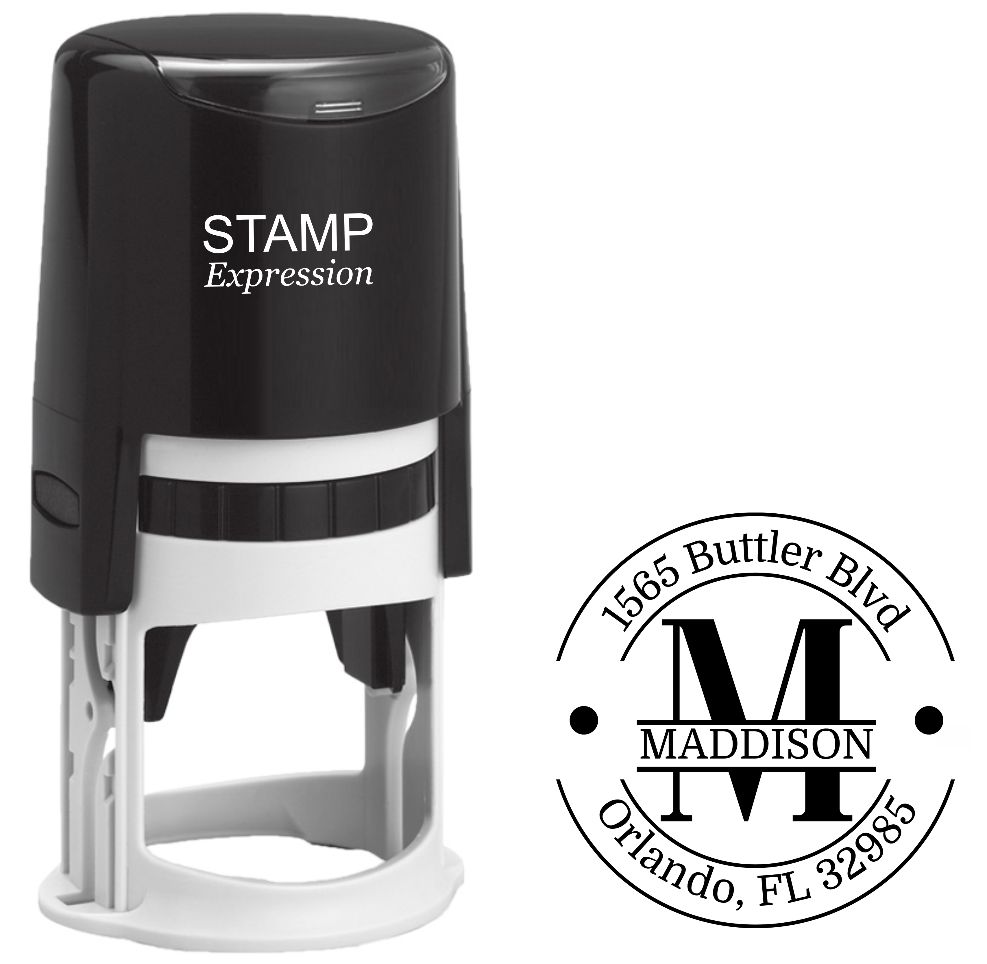Maddison Split Monogram Address Stamp